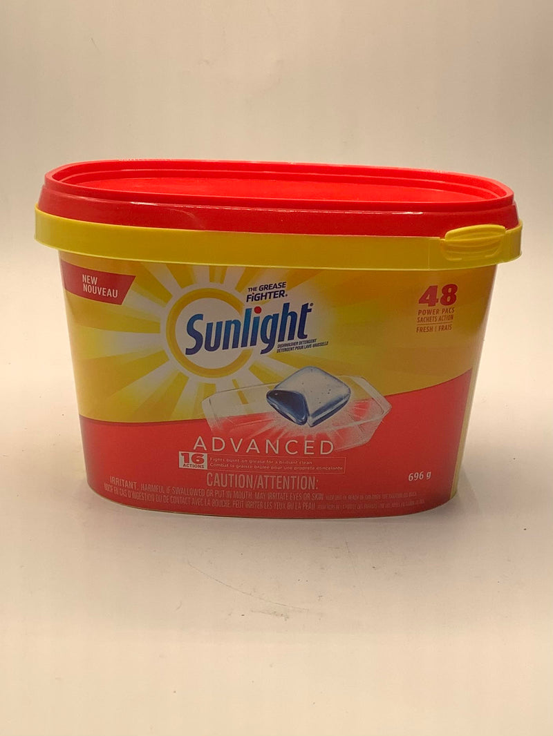 Sunlight Advance Actions-Pods Grease Fighter Dishwasher Detergent, 16 ct
