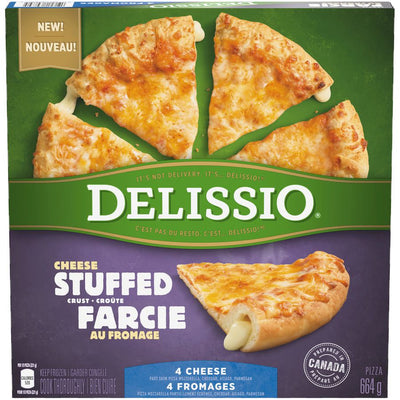 Delissio Cheese Stuffed Crust 4 Cheese Pizza, 664 g