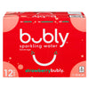 Bubly Strawberry Sparkling Water, 12 x 355 mL