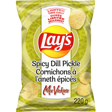 Lay's Spicy Dill Pickle Miss Vickies Chips, 220 g