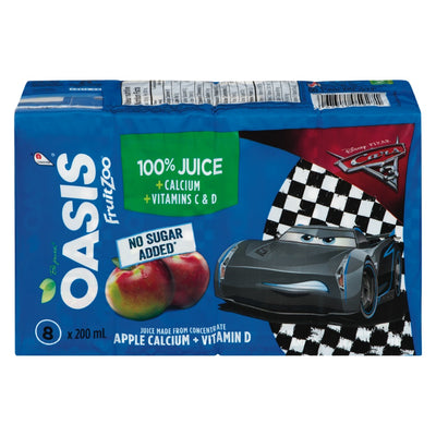 Oasis Apple Juice With Calcium, 8 x 200mL