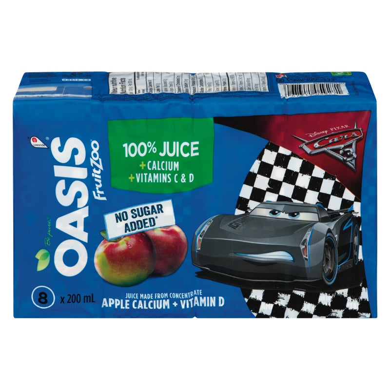 Oasis Apple Juice With Calcium, 8 x 200mL