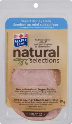 Maple Leaf Natural Selections Baked Honey Ham, 175 g
