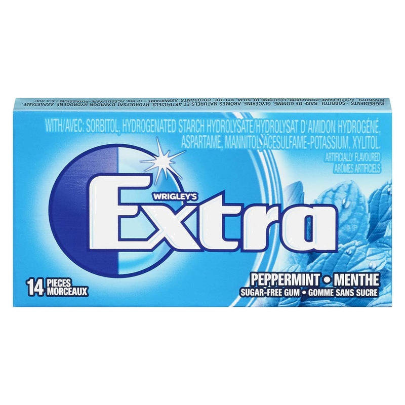 Extra Peppermint Sugar Free Gum, 1 4 peices