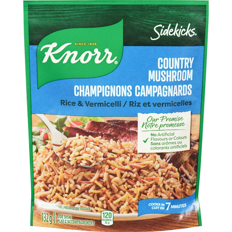 Knorr Sidekicks Country Mushroom Rice, 132 g