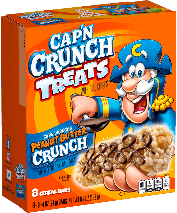 Cap N Crunch Treats Peanut Butter Crunch, 8 ct