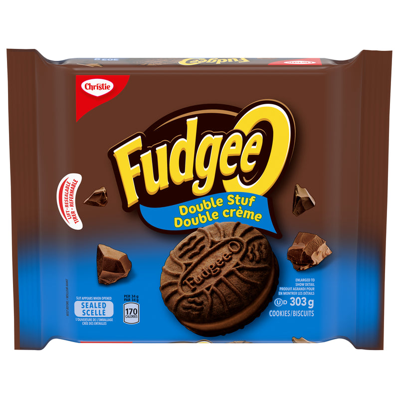 Christie Fudgee-O Double Stuf Chocolate Cookies, 303 g