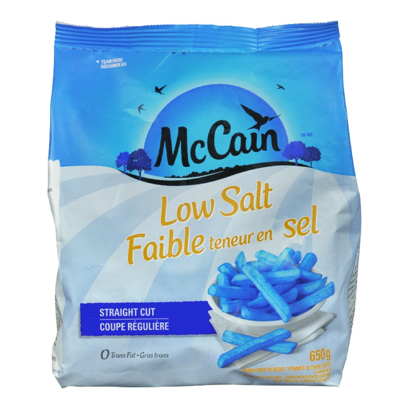McCain Low Salt Straight Cut French Fried Potatoes, 650 g