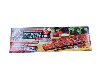 Stampede Pork Back Ribs Texas Barbecue, 680 g