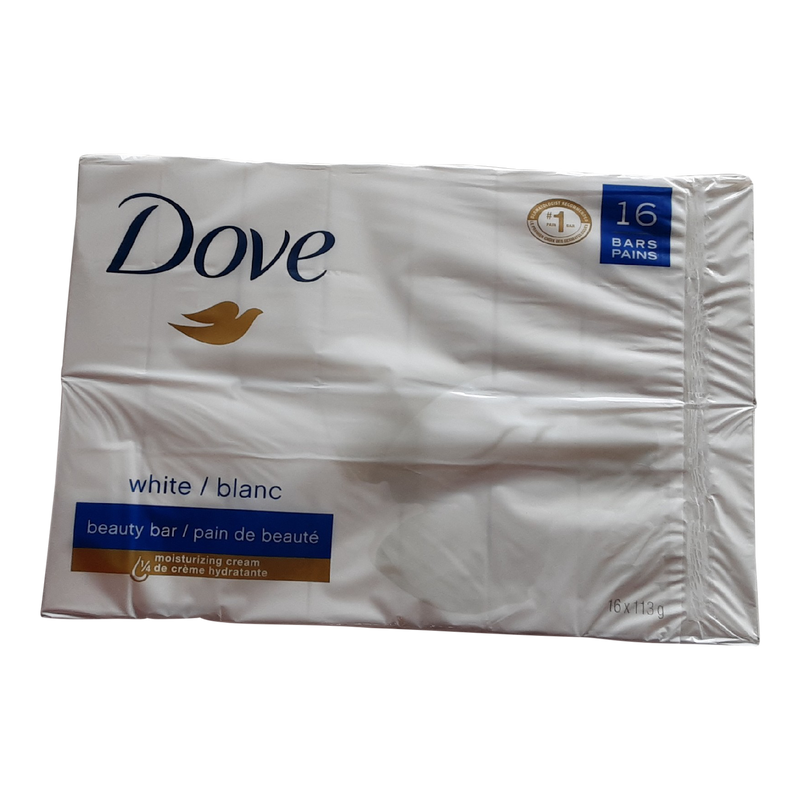 Dove White Beauty Bar Soap, 16 ct