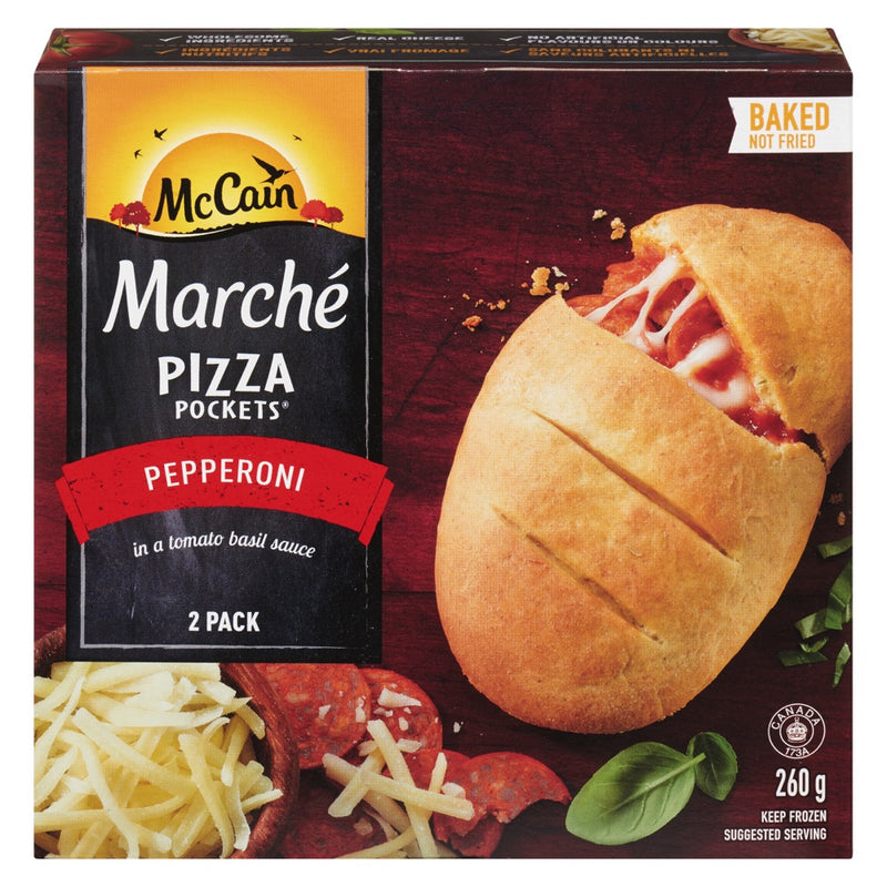McCain Pepperoni Marche' Pizza Pockets, 260 g
