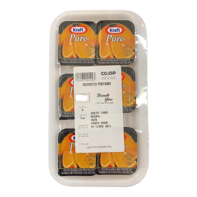 Assorted Portions Kraft Orange Marmalade, 6pk