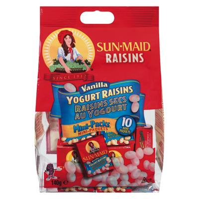 Sun-Maid Vanilla Yogurt Covered Raisins Mini-Packs, 140 g