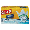 Glad Large Easy Tie Kitchen Catcher's With Febreze, 40ct