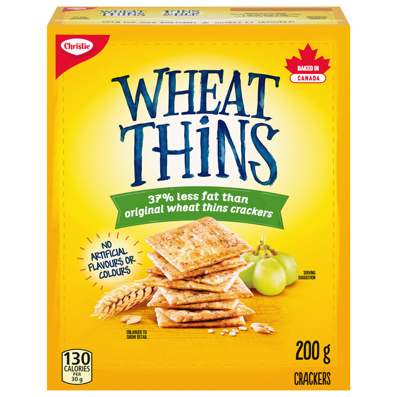 Christie Wheat Thins Original Low Fat Crackers, 200 g