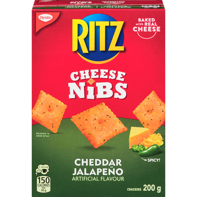 Christie Ritz Cheese Nibs Cheddar Jelapeño Crackers, 200 g