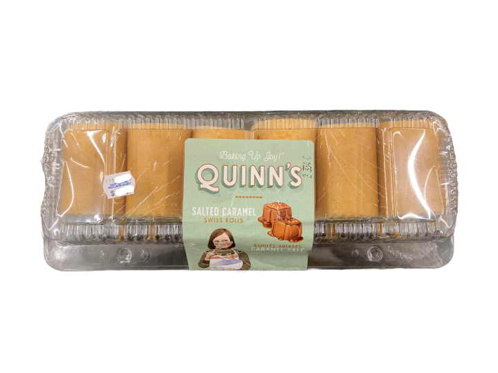 Quinn's Salted Caramel Swiss Rolls, 6 ct