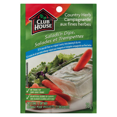 Club House Country Herb Salad Dip Mix, 28 g
