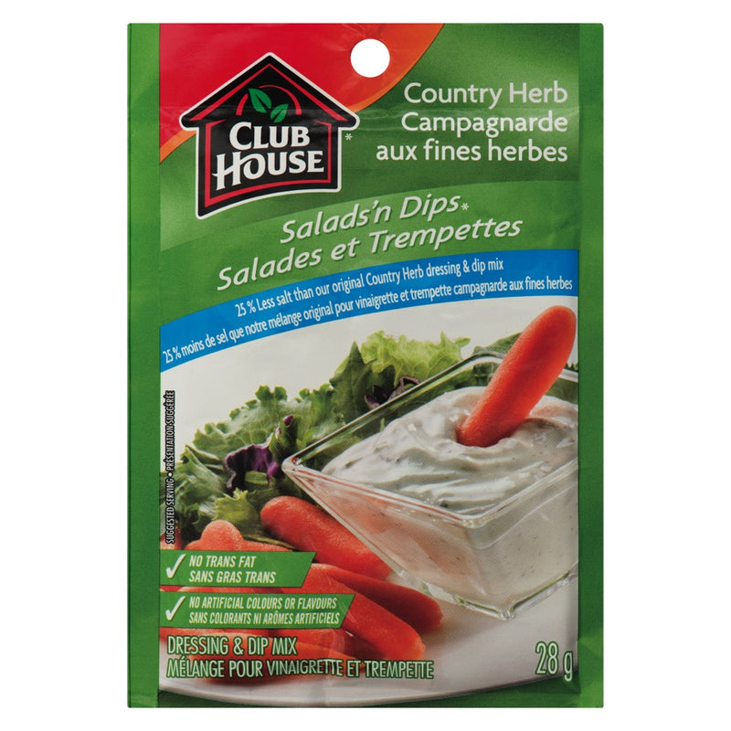 Club House Country Herb Salad Dip Mix, 28 g