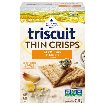 Triscuit Parmesan Garlic Flavour Thin Crisps Crackers, 200 g