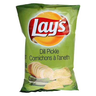 LAY'S DILL PICKLE CHIPS, 165 g