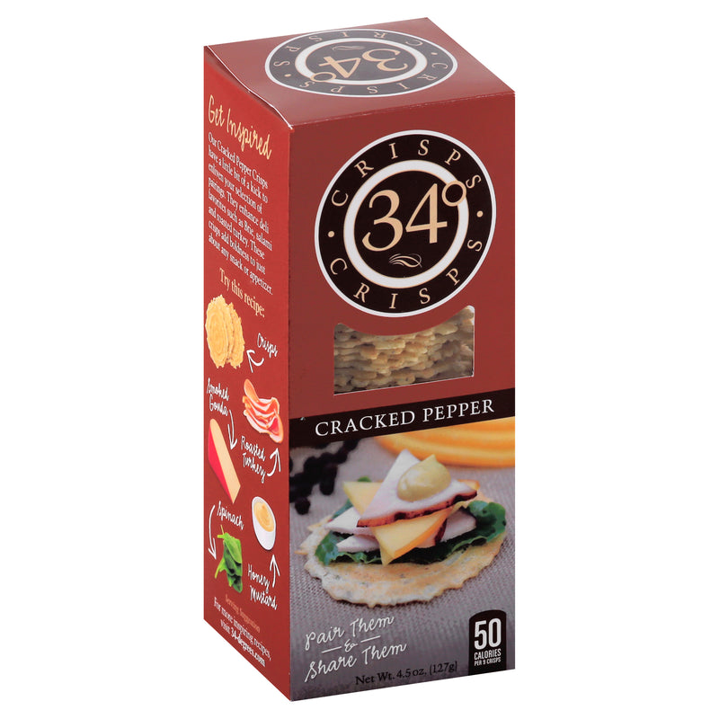 34 Degrees Cracked Pepper Crisps, 128 g