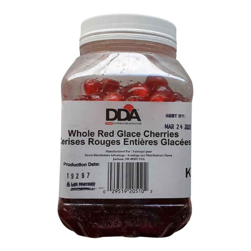 DDA Whole Red Glace Cherries, 1 ct