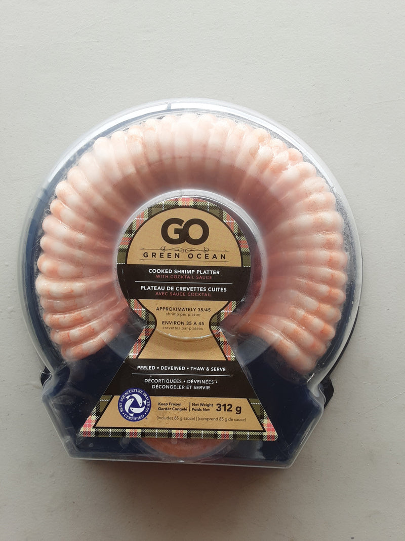 Green Ocean Shrimp Platter With Sauce, 312g