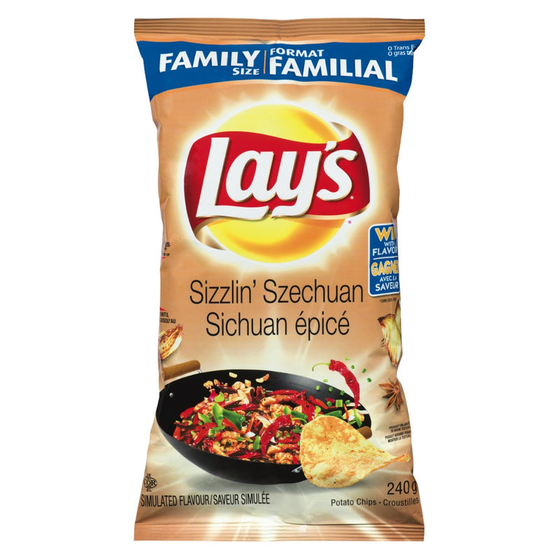 Lay's Sizzlin' Szechuan Potato Chips, 240 g