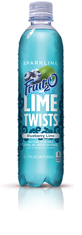 Fruit 2.O Blueberry Lime Twist Sparkling Water, 502mL