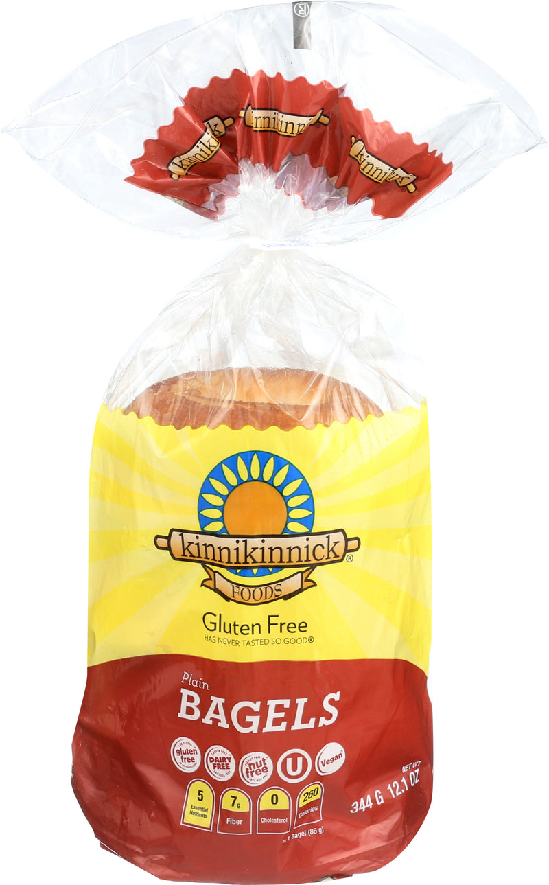 Kinnikinnick Gluten Free Plain Bagels, 344 g