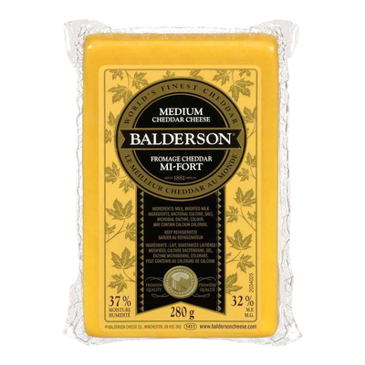 Balderson Medium Cheddar Cheese, 280 g