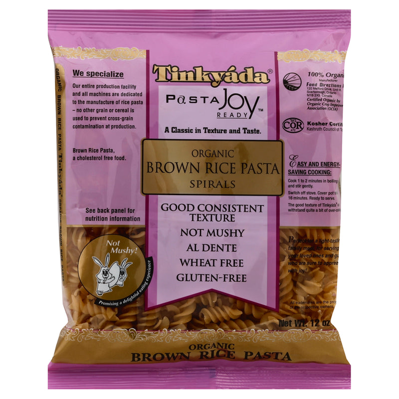 Tinkyada Organic Spirals Brown Rice Pasta, 340 g