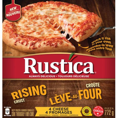 Rustica Rising Crust Four Cheese Pizza, 772 g