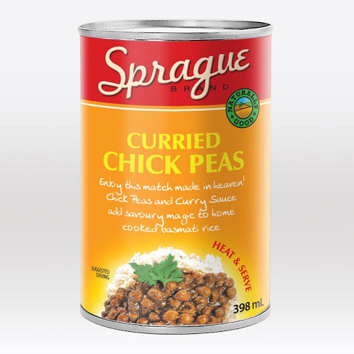 Sprague Curried Chick Peas, 398 mL