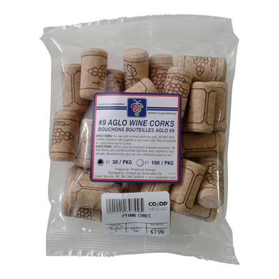 #9 AGLO WINE CORKS, 30PK