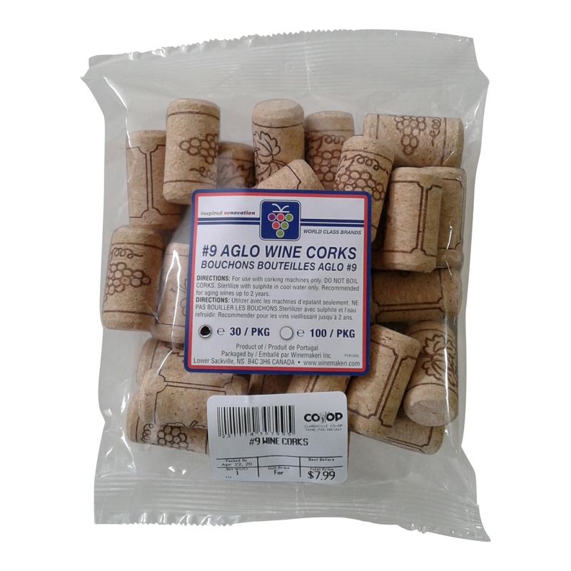 #9 AGLO WINE CORKS, 30PK