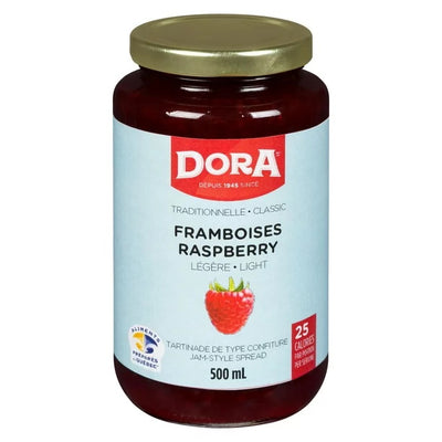 Dora Light Raspberry Spread, 500 mL