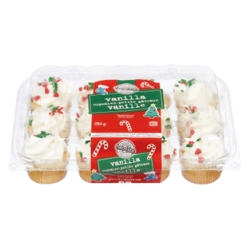 CHRISTMAS VANILLA CUP CAKES