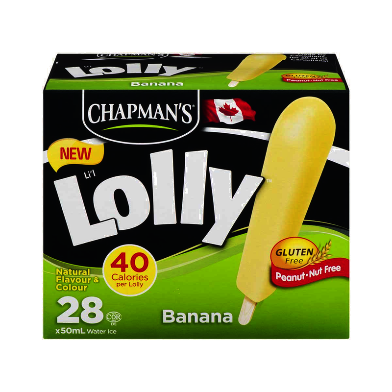 Chapman's Li'l Lolly Banana Ice Pops, 28 x 50 mL