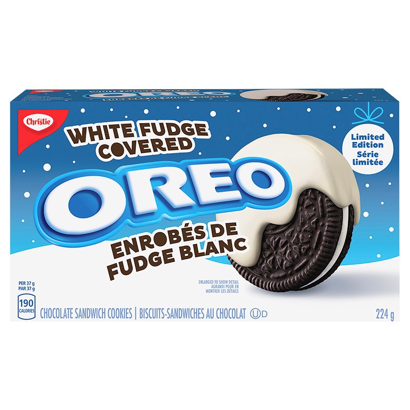 Christie Oreo White Fudge Covered Oreo, 224 g