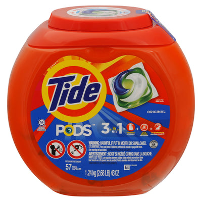 Tide Pods Original Laundry Detergent, 57 ct