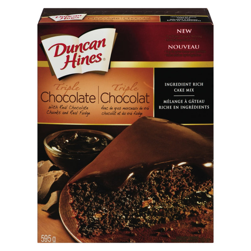 Duncan Hines Triple Chocolate Cake Mix, 595 g