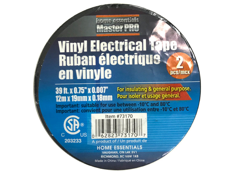 Master Pro Vinyl Electrical Tape, 2 ct