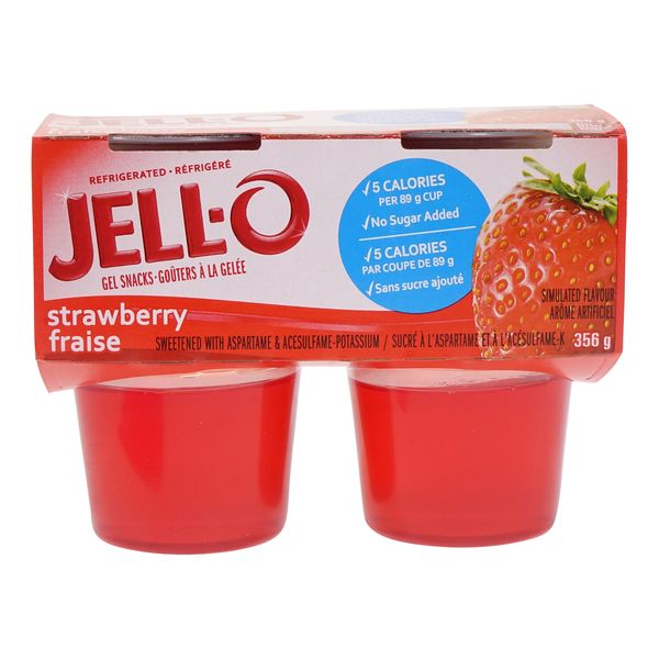 Jell-O Strawberry Gel Snacks, 356 g
