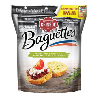 Baguettes Rosemary & Olive Oil Toasted Snack Bread, 120 g