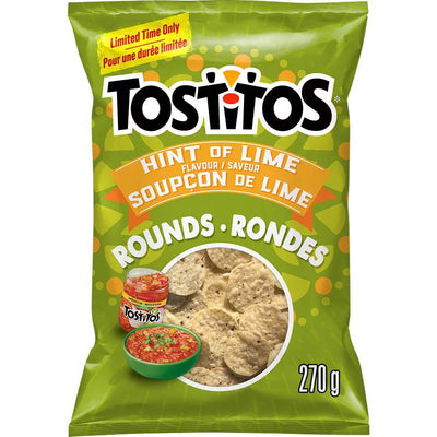 Tostitos Hint Of Lime Round Chips, 270 g
