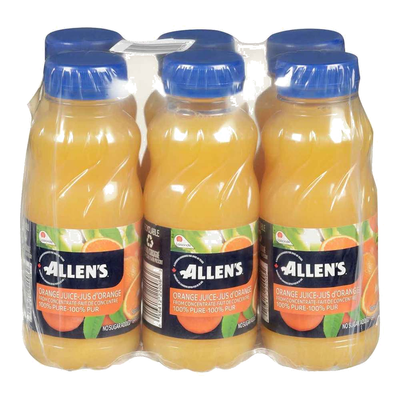 Allen's Orange Juice, 6 x 300mL