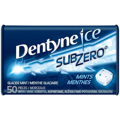 Dentyne Ice Subzero Glacier Mints, 50 ct