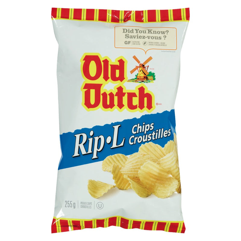 Old Dutch Rip L Chips, 255 g